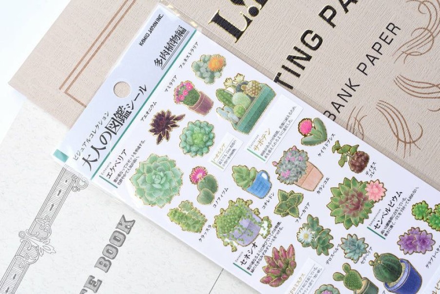 Stickers * | Low Price Illustrated Picture Book Stickers Succulent