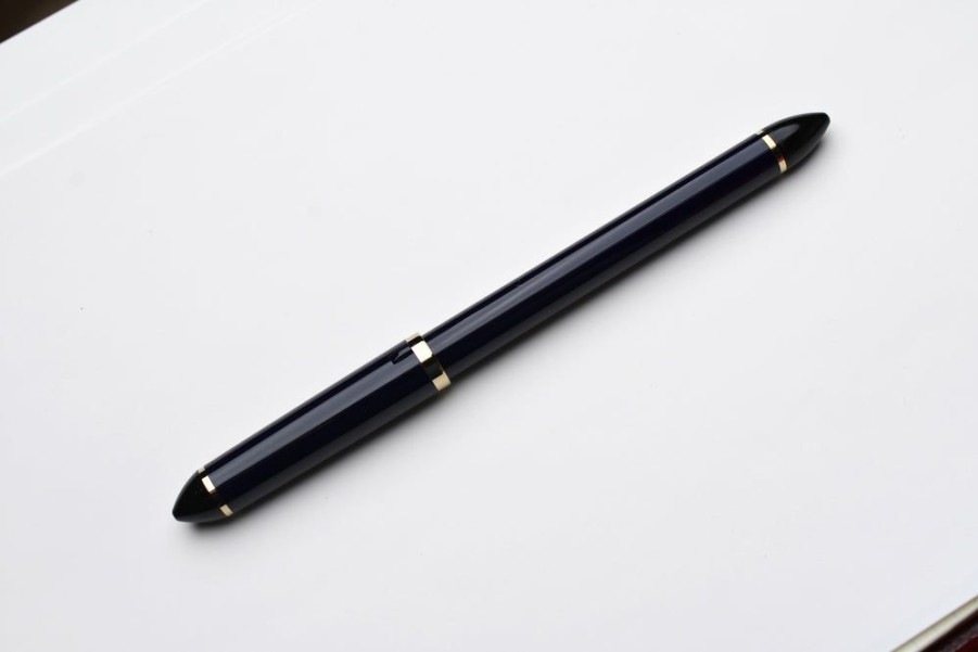 Fountain Pens * | Exclusive Design Sailor Fude De Mannen Brush Style Fountain Pen Dark Blue