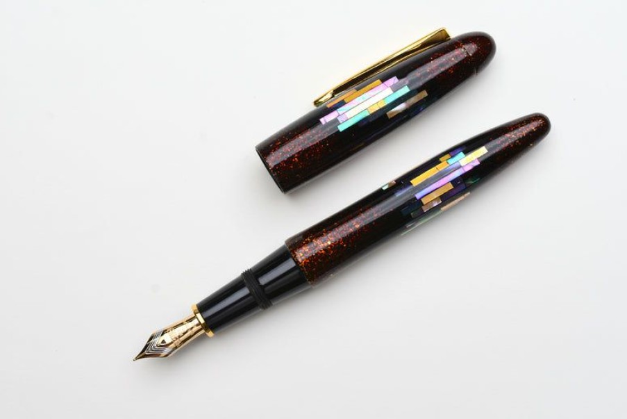 Fountain Pens * | Top Sellers Platinum Izumo Urushi Maki-E Fountain Pen Aurora