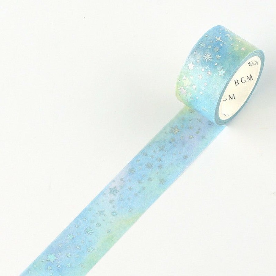 Washi Tape * | Crazy Deals Bgm Washi Tape Light Blue Sky Of Stars