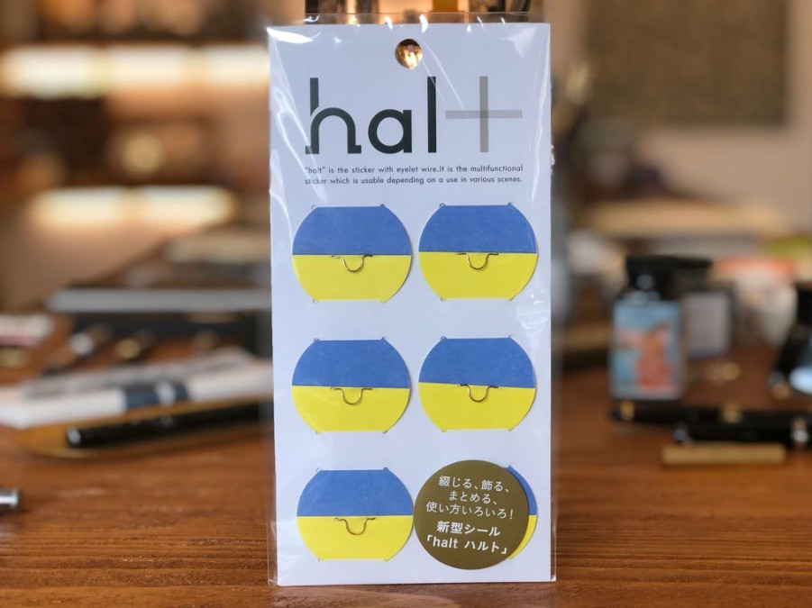 Organizers * | Top Sellers Halt Sticker Organizing Sticker Blue/Yellow