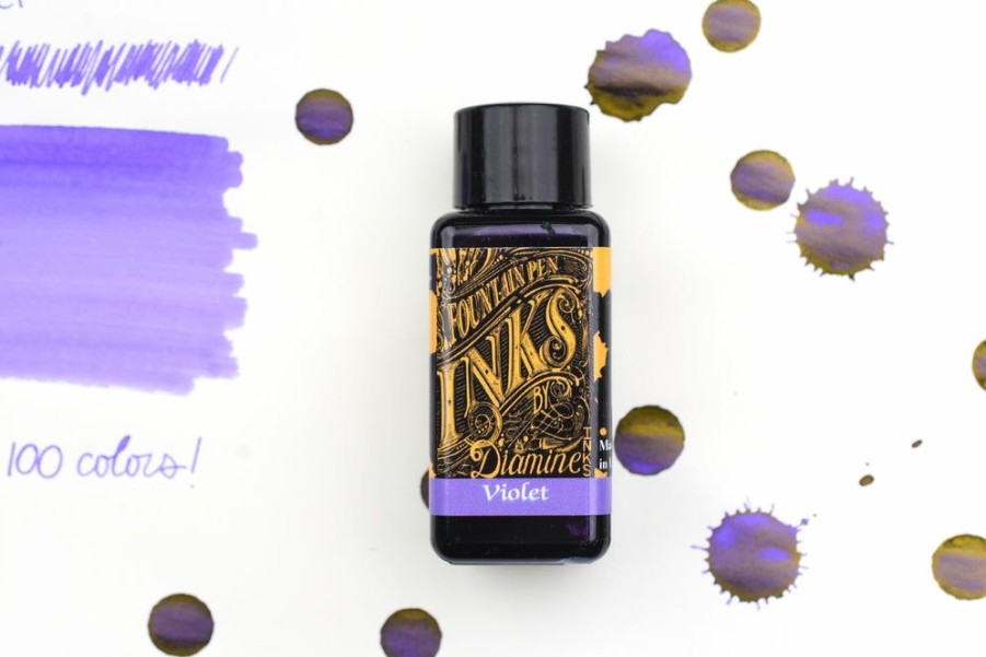 Inks * | New Threads Diamine Fountain Pen Ink Violet 30Ml