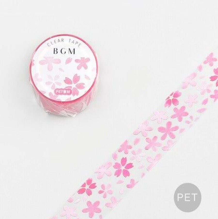 Washi Tape * | Outlet Bgm Clear Tape Sakura Dance